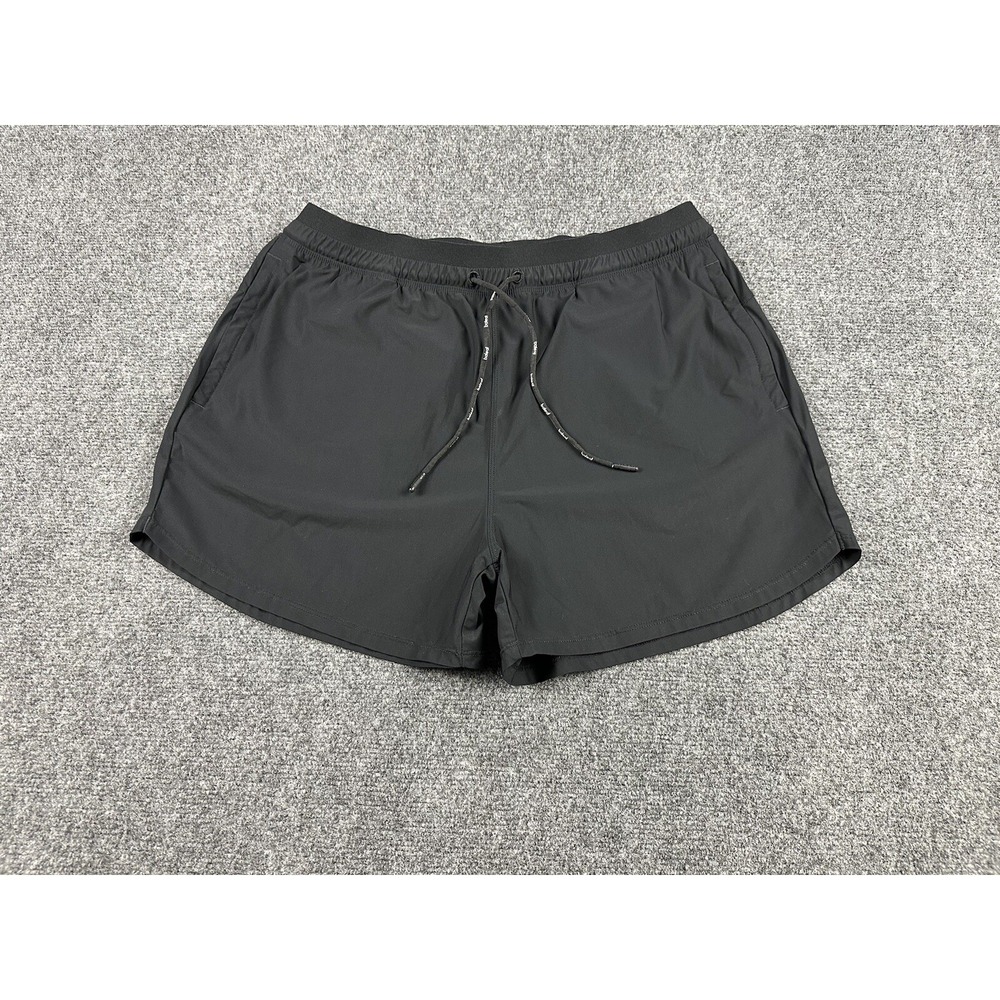 Baleaf Men's Active Athletic Shorts Sz XL Black Zip Pockets Nylon Blend Gym Run